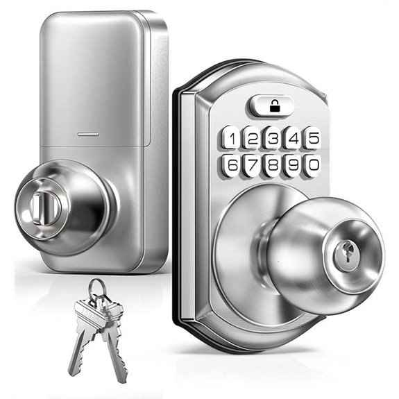 TEEHO Electronic Keyless Door Lock with Handle