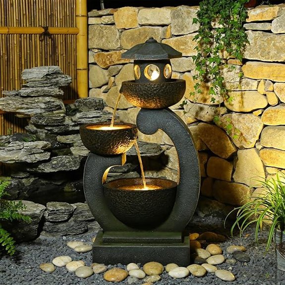 Palace Lantern Water Fountain for Indoor & Outdoor Decor