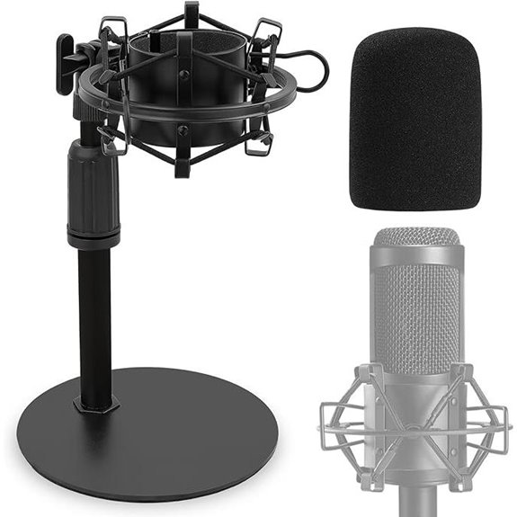 Upgraded AT2020 Microphone Stand with Shock Mount