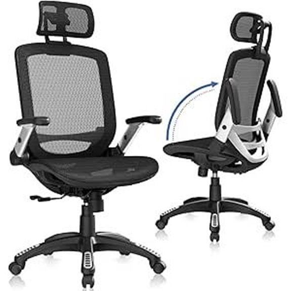 GABRYLLY Ergonomic Office Chair with Headrest & Tilt