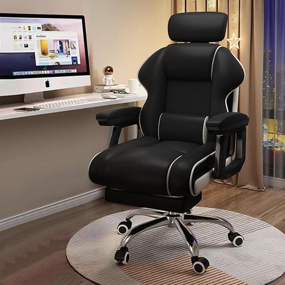 ergonomic office chair with footrest