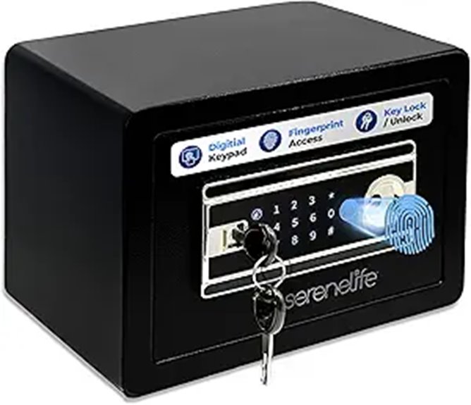 SereneLife Electronic Safe with Fingerprint & Key
