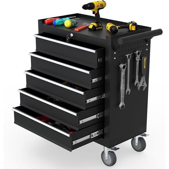 5-Drawer Rolling Tool Chest with Wheels