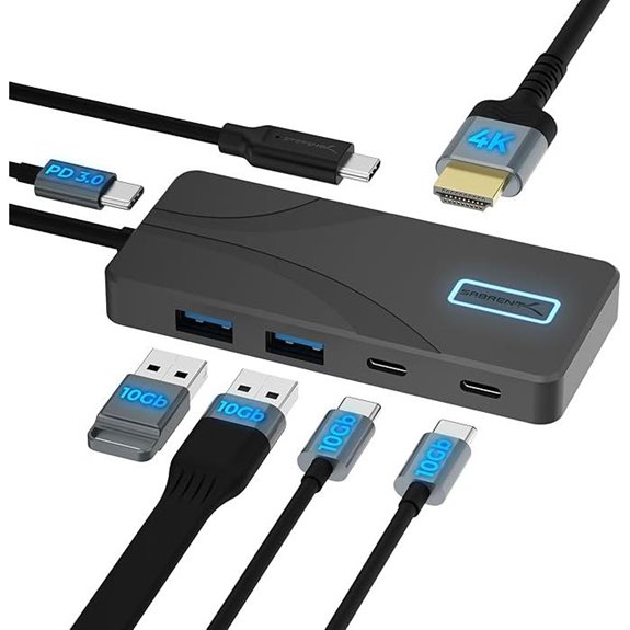Sabrent 5-in-1 USB-C Hub with 4K HDMI