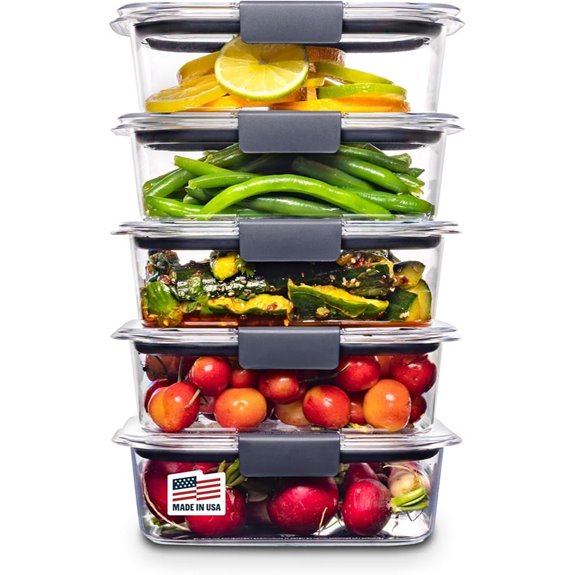 Rubbermaid Brilliance 5-Pack Food Storage Containers