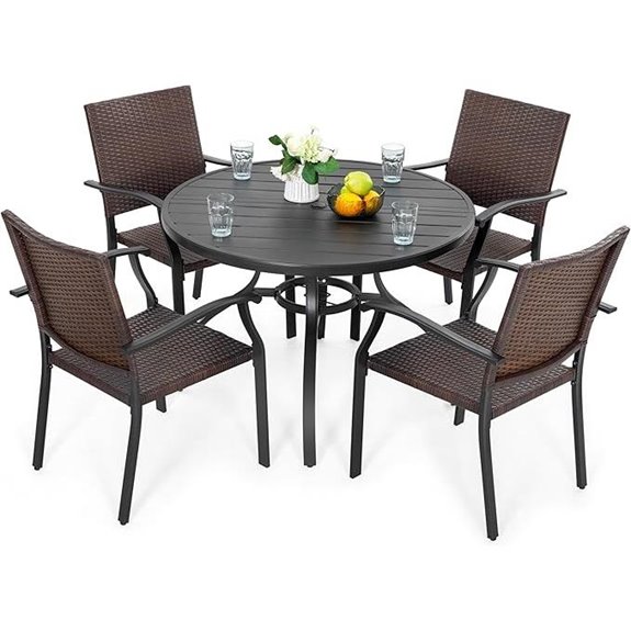 NUU GARDEN 5-Piece Outdoor Patio Dining Set