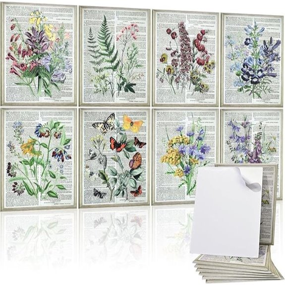 8 Pack Floral Acoustic Wall Panels