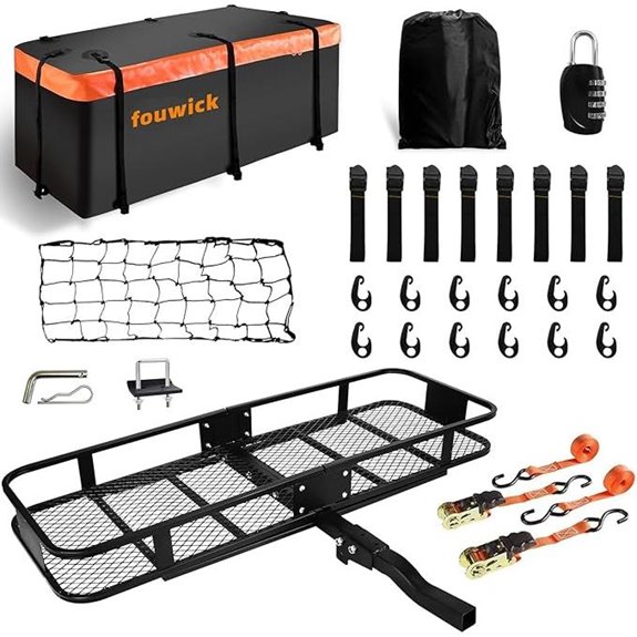 Folding Hitch Cargo Carrier with Waterproof Bag
