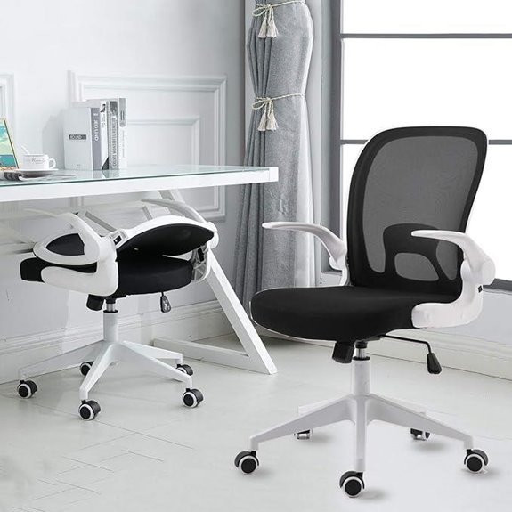 IPKIG Foldable Office Chair with Wheels and Arms