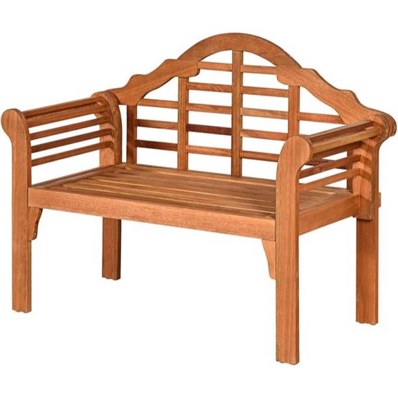 Tangkula Folding Eucalyptus Wood Garden Bench