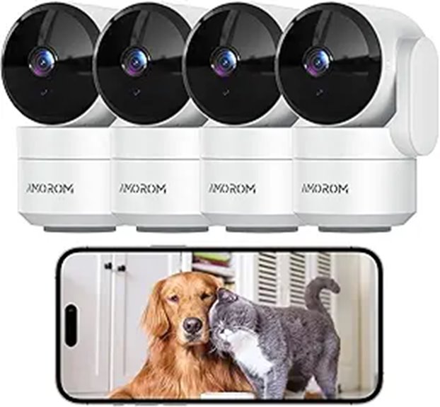 Indoor Security Camera 4-Pack with 2-Way Audio and Night Vision