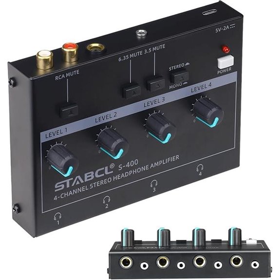4-Channel Stereo/Mono Headphone Amplifier Mixer
