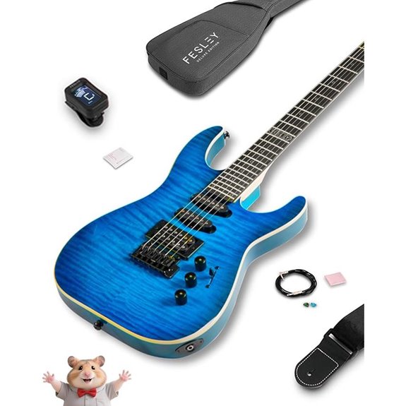 39 Full-Size Electric Guitar Kit with Flame Maple Top