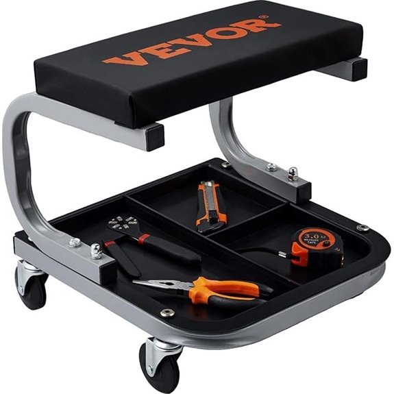 VEVOR Rolling Garage Seat with Tool Storage