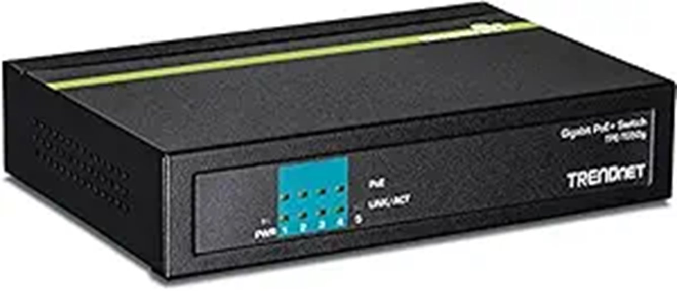 TRENDnet 5-Port Gigabit PoE+ Switch