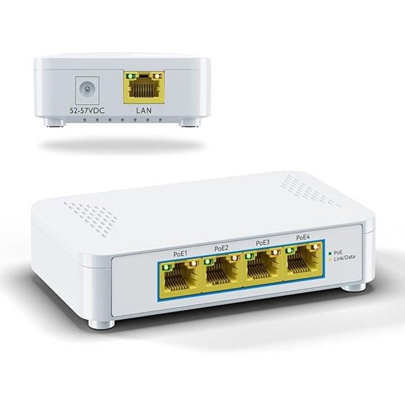 EN-S4P 5-Port Gigabit PoE Switch with 4 PoE+ Ports