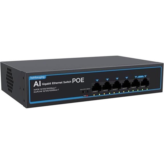 4-Port Gigabit PoE Switch with Uplink