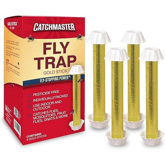 Catchmaster Gold Stick Fly Trap 4-Pack