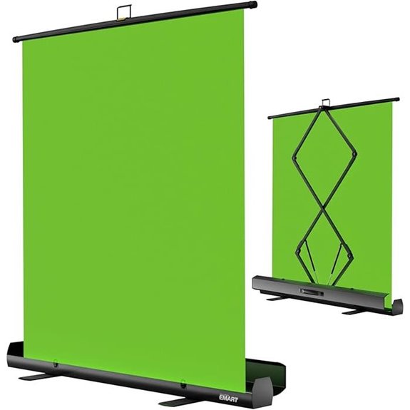 EMART Green Screen with Stand 61x72in Collapsible Backdrop