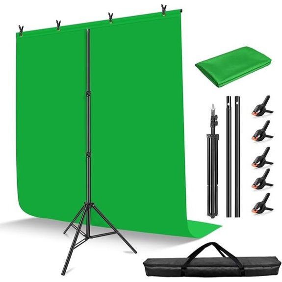 HEMMOTOP Green Screen Stand Kit with Backdrop