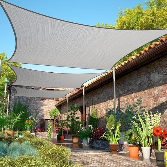 ShadeMart 12x20 Grey UV-Resistant Sun Shade Sail