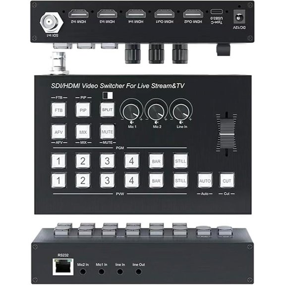 Video Mixer Switcher with HDMI/SDI Inputs and USB3.0