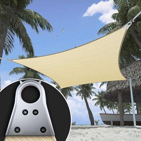 ShadeMart Heavy Duty 16x20 Beige Sun Shade Sail