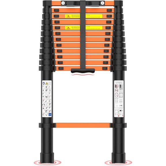 Telescoping Extension Ladder 12.5 FT Heavy Duty