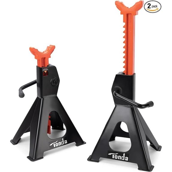 TONDA 3 Ton Adjustable Heavy Duty Jack Stands Pair