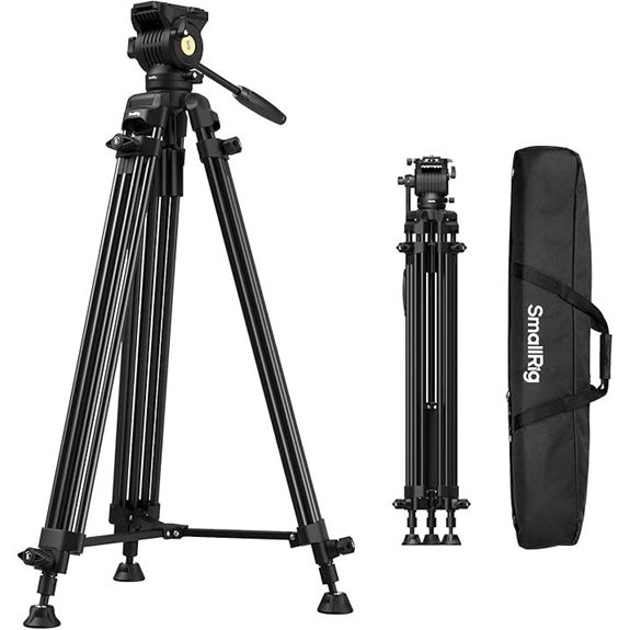 SmallRig Heavy Duty Aluminum Video Tripod with Fluid Head