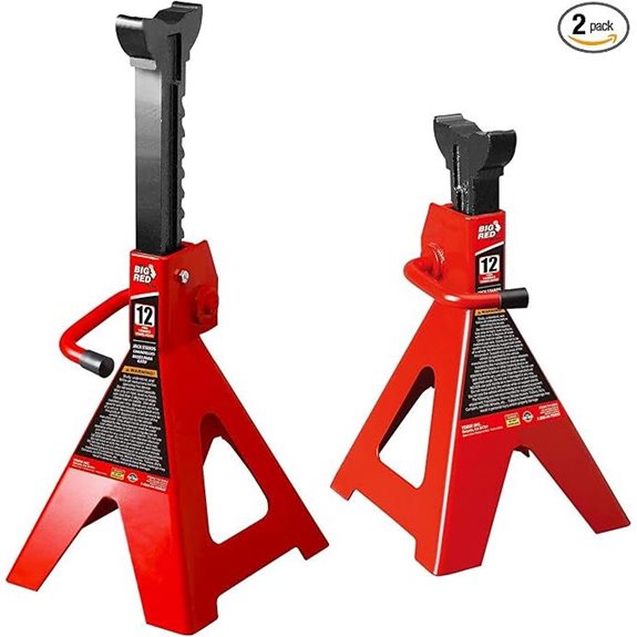 Big RED 12 Ton Jack Stands (2 Pack)