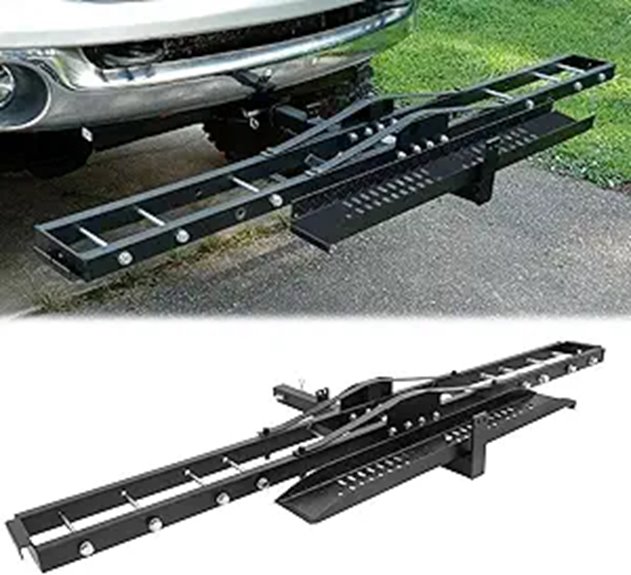 600LBS Steel Motorcycle Scooter Carrier Hitch Rack