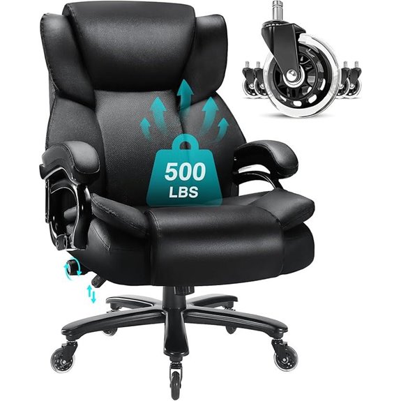 Heavy Duty Big & Tall Office Chair with Lumbar Support