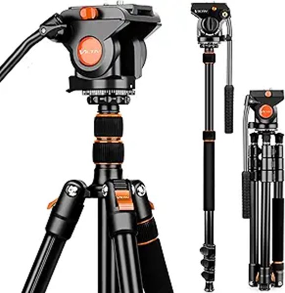 72 Heavy Duty Camera Tripod with Fluid Head