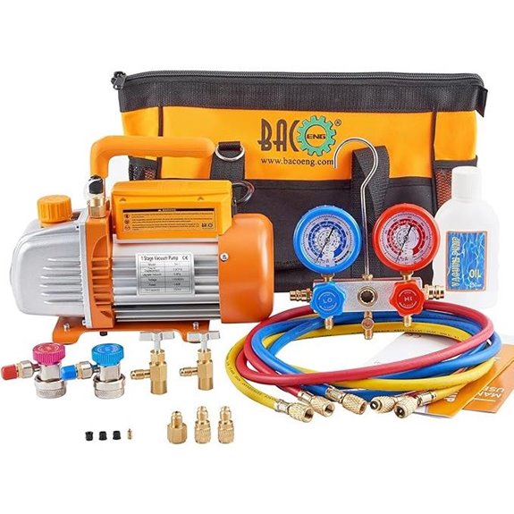 BACOENG 3.6 CFM AC Vacuum Pump & Gauge Set
