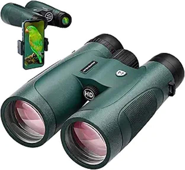 15x52 HD Binoculars with Phone Adapter for Bird Watching