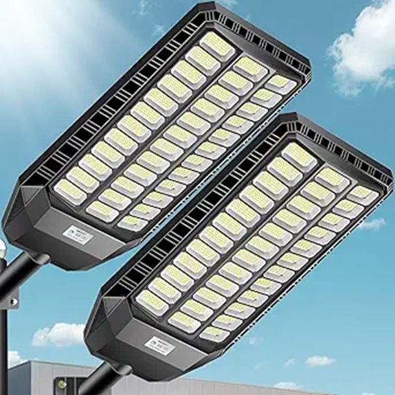 9500W Solar Street Lights Waterproof Motion Sensor 2 Pack