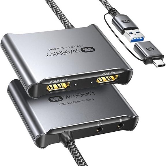 Warrky 4K HDMI Capture Card for Streaming and Gaming