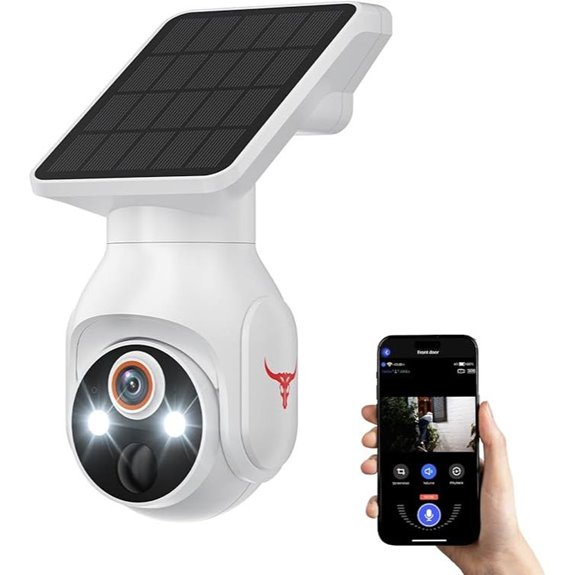 1080p WiFi Solar Security Camera with Motion Detection