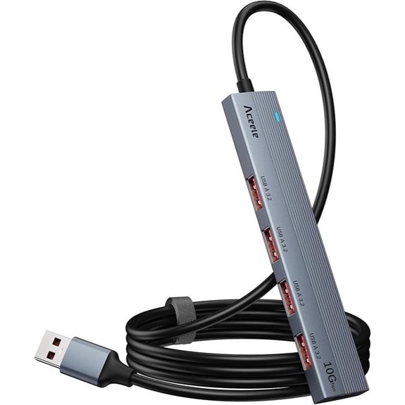Aceele 10Gbps USB 3.2 Hub with 4 Ports
