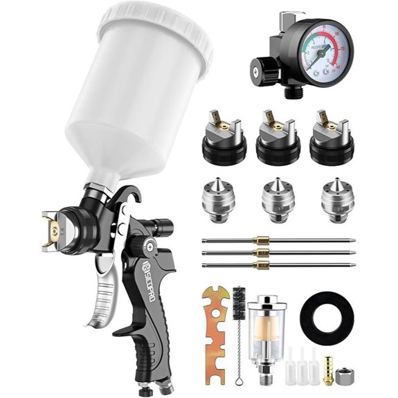 HVLP Paint Sprayer Gun with Multiple Nozzles