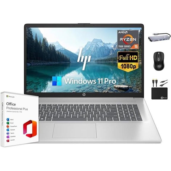 HP 17 Business Laptop with Ryzen 5 & 32GB RAM