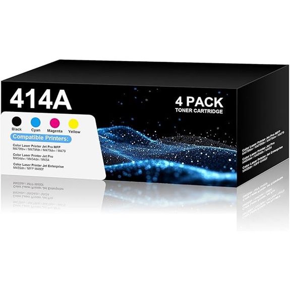 414A Toner Cartridges 4 Pack for HP Laser Printer