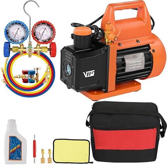4.5 CFM HVAC Vacuum Pump & Gauge Kit