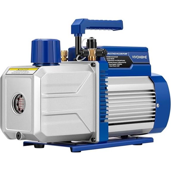 VIVOHOME 1.5 HP HVAC Vacuum Pump with Oil Bottles