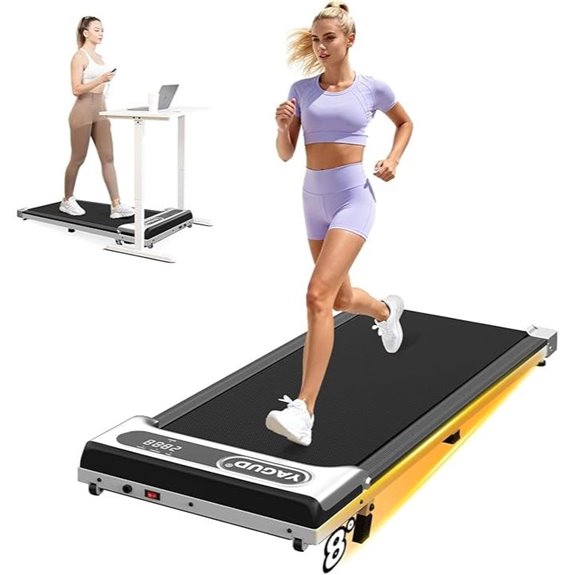 Walking Pad with Incline Remote LED Display 265 lbs Capacity
