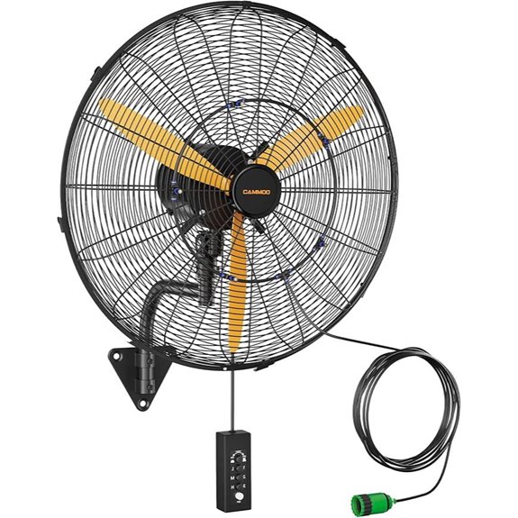 24-Inch Industrial Wall Mount Fan with Remote