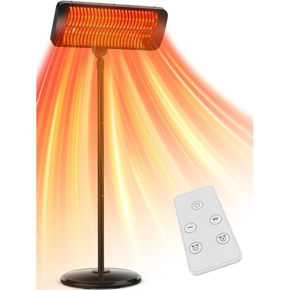 Outdoor Infrared Patio Heater with Timer and Remote