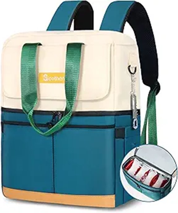 Insulated Cooler Backpack with Ice Packs for 36 Cans