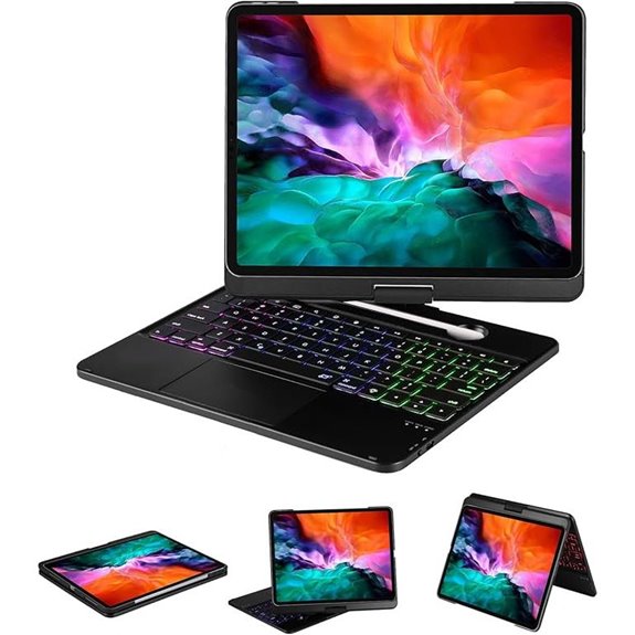 iPad Pro 12.9 Keyboard Case with Rotatable Stand
